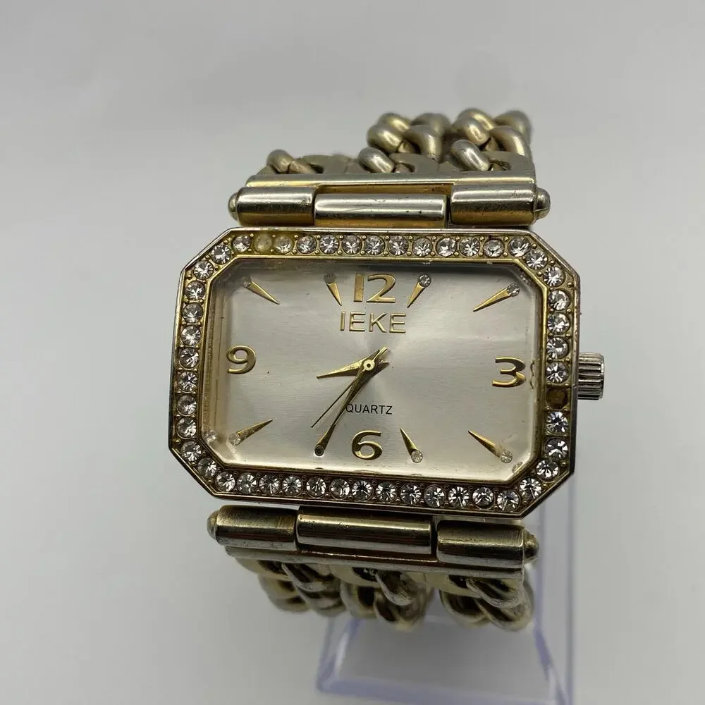 Chic IEKE Rhinestone Embellished Bracelet Watch - New Battery!